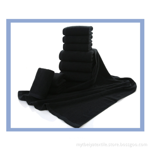 High quantity 100% Cotton Bleach Proof Black Hair Salon Towel Wholesale